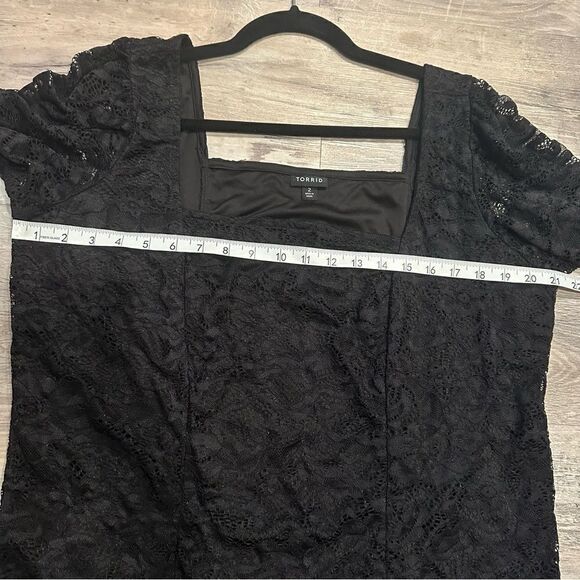 TORRID Lace Blouse Top Women Size 2X Long Sleeve Witch Goth Boho Whimsigoth - Picture 11 of 11